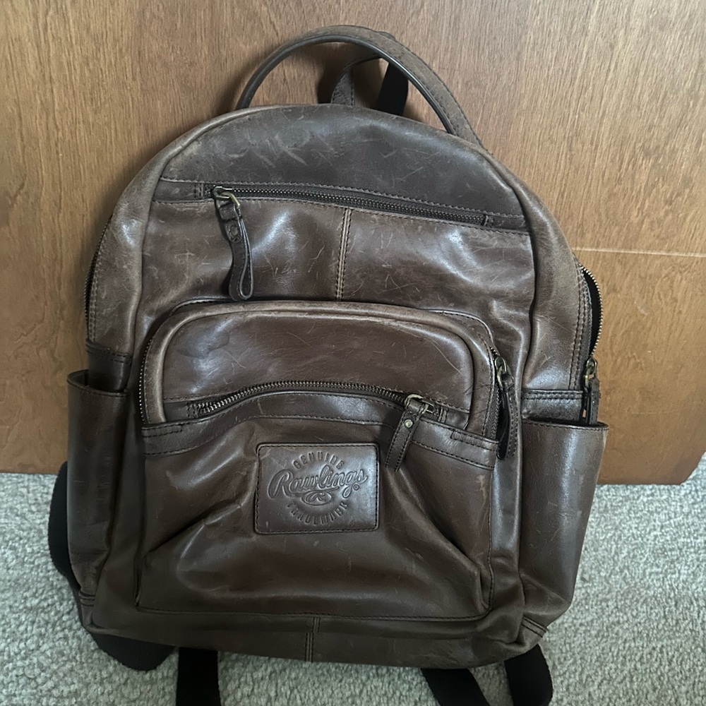 Rawlings Dark Brown Leather Backpack